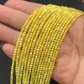 Fili di perle tonde in conchiglia naturale tinto giallo zenzero 2-3mm per gioielli fai-da-te - 2mm / Giallo