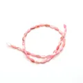 Pink rice-shaped freshwater shell beads with natural luster for DIY jewelry making - 5x8-6x9mm / Pink (No. 3)