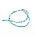 Strand of light blue rice-shaped shell beads with a pearlescent finish for DIY jewelry - 5x8-6x9mm / Sky Blue (4)