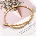 Champagne iridescent mother of pearl cylinder spacer beads for DIY jewelry making - Barrel Polished Style / Beige (No.3)