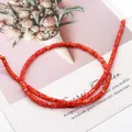 Polished natural shell flat spacer beads in bright red for DIY jewelry making - Cylindrical Polished Style / Bright Red (No.4)
