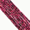 Gepolijste ronde paarse tijgeroog steen kralen met kattenoog effect voor het maken van sieraden - Magenta Paars (Stijl 5)