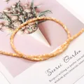 Flat 2x4mm natural sea shell beads in warm champagne orange for DIY jewelry making - Champagne Orange (No.5)