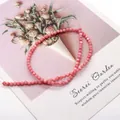 Roze natuurlijke zoetwater schelpkralen 3mm 4mm streng voor DIY sieraden maken - Kersenroze (Nr.6)