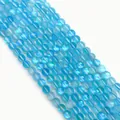 Light blue matte iridescent moonstone beads for DIY jewelry making and bracelets - No.7 (Iridescent Light Blue)
