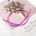 Gepolijste paarse natuurlijke schelp kralen voor DIY sieraden maken 3-4mm - Paars (Nr. 7)