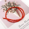 Gepolijste ronde oranje schelpkralen voor DIY-sieraden maken en hobby-accessoires - Oranjerood (Nr.8)