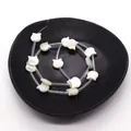 Perles en nacre blanche en forme de tête de chat pour la création de bijoux DIY - 10x10mm 1g / Coquille Blanche