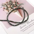 Donkergroene kattenoog steen kralen voor DIY sieraden maken en accessoires - Donkergroen (Nr.12)
