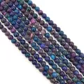 Detailed view of colorful dragon vein agate round beads for DIY jewelry making - Small / Colorful Texture