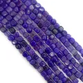 Macro-opname van vierkante paarse drakenader agaat kralen met gepolijste textuur voor sieraden - 8x8mm / Donkerpaars (Stijl 11)
