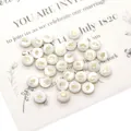 6mm natural white shell beads with golden rose patterns for DIY jewelry making - Cloud / 6mm 20g 20 Pcs/Pack