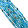 Macro-detail van blauwe matte drakenader agaat ronde kralen voor DIY sieraden maken - Nr. 8 Diepblauw