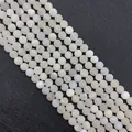 Matte natural stone round agate beads in creamy white finish for jewelry making - 6mm Diameter / Cream White (No.1)