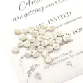 Round 6mm natural white shell beads with golden rose pattern for DIY jewelry - Percent Symbol / 6mm 20g 20 Pcs/Pack