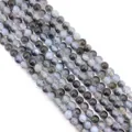 Blue and grey dragon vein agate round beads for DIY jewelry making 6mm 8mm 10mm - 6mm / Iridescent Color No.4