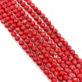 Lebendige rote Imperialstein-Rundperlen mit natürlicher Textur für DIY-Schmuck - Rot (Nr. 5)
