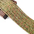 Perles cylindriques en unakite naturelle pour bijoux DIY et création de colliers - Perles Tube Vert/Brun/Rouge Mixtes (10) / 2x4mm