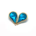 Pendentif en cristal bleu ciel en forme de goutte d'eau avec bordure en métal doré pour bijoux - Taille 3 / 7 X 12 X 19 Mm 15 G/pièce (50 Pièces/paquet)