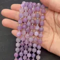 Faceted purple amethyst natural stone beads in hexagonal pillar shape for DIY jewelry - Lavender Amethyst / 6mm