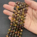Faceted tiger eye stone beads strand with brownish cat eye effect for DIY jewelry - 3-Color Tiger Eye