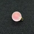 Pink matte 16mm acrylic sphere pendant with gold loop for DIY jewelry making - 16mm / Pink