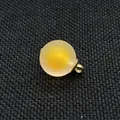 Pendente a sfera tonda 16mm in acrilico giallo opaco con anello dorato per gioielli DIY - 16mm / Oro
