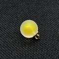 Ciondolo a sfera in acrilico giallo opaco 16mm con anello in metallo dorato per fai da te - 16mm / Giallo Brillante