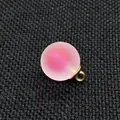 Ciondolo tondo in acrilico rosa opaco 16mm con anello dorato per creazione gioielli fai-da-te - 16mm / Rosa Rosso