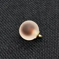 Ciondolo a sfera viola da 16mm in acrilico opaco con gancio in metallo dorato per gioielli DIY - 16mm / Castano