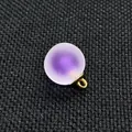 Ciondolo a sfera in acrilico opaco viola 16mm con gancio dorato per gioielli DIY - 16mm / Viola Scuro