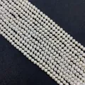 Tiras de perlas de agua dulce blancas naturales para joyería DIY de 5,5-6,5 mm - 2-3mm / Grado A