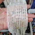 Perles cylindriques en agate blanche 6x10mm en vrac pour la création de bijoux DIY - 6x10mm (env. 39 perles) / Agate