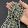 Faceted labradorite stone beads with blue and gold flashes for DIY jewelry making - Flash Stone (Labradorite) / 6mm