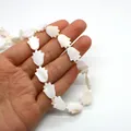 Natural mother of pearl Hamsa hand shell beads for DIY jewelry making and necklaces - Small Hand Shape