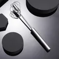 12-inch semi-automatic stainless steel egg whisk with push-down rotation in original color - 12 Inch Stainless Steel Handle (30cmx6.5cm) / Silver