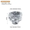 Textured ice-pattern glass candle holder with dual-size openings for romantic table decor - Ice-patterned Candlestick G080-0018
