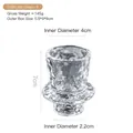 Vintage reversible hammered glass candle holder with dual size inner diameters for decor - Ice-patterned Candlestick G080-0019