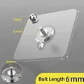 Vite adesiva trasparente con perno da 6mm e dado a sfera per il montaggio a parete senza fori - 6x6 Adesivo per viti