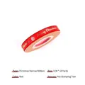Red Christmas ribbon with gold Merry Christmas print and snowflake detail, 1cm wide - Foil Stamping / Christmas Bronzing Thread Ribbon Red