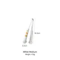 Pinzas de cocina con forma de pata de gato blancas medianas con manchas naranja 18,2cm - Mediano / Blanco