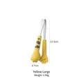 Yellow large cat paw food tongs with stainless steel handle and silicone grip - Large / Yellow