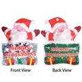 Santa Claus shaped cartoon Christmas self-sealing gift bags showing front and back views - Santa Claus / M