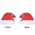 Christmas hat shaped ziplock gift bag with front and back view for holiday packaging - Christmas Hat / Wide Style