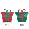 Cartoon Christmas gift box shaped self-sealing plastic bag for holiday packaging - Gift Box / Square