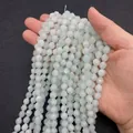 Faceted light blue aquamarine gemstone beads for DIY jewelry making 6-8mm - Faux Aquamarine / 6mm