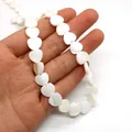 Natürliche weiße Perlmuttperlen in Herzform für DIY-Schmuck und Halsketten-Zubehör - Herz