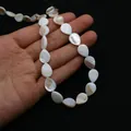 Perles naturelles en nacre blanche en forme de goutte pour la création de bijoux - Larme
