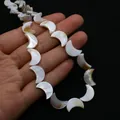 Perles naturelles en nacre en forme de croissant de lune pour création de bijoux DIY - Lune