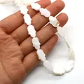 Natürliche weiße Muschelperlen Hamsa Hand lose Perlen für DIY handgemachte Halsketten - Handform